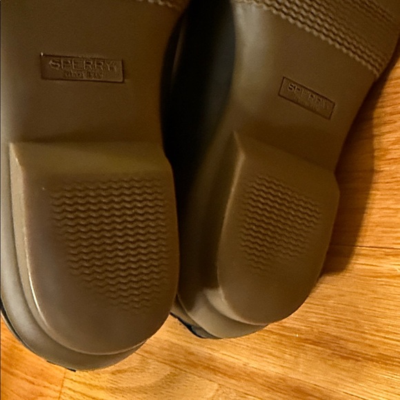 Sperry Black Quilted Duck Boots women size 9 lace up leather/suede laces EUC - Picture 12 of 15